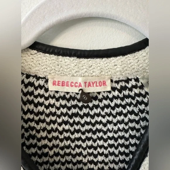 Rebecca Taylor tweed knit zip-front moto jacket - Picture 3 of 4